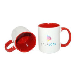 Personalised Inner Rim Colour Mug