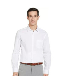 Men s Plain Regular Fit Formal Shemery Shirt White