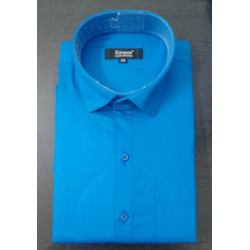 Men s Plain Regular Fit Formal Shemery Shirt - Sky Blue