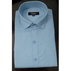 Men s Plain Regular Fit Formal Shemery Shirt - Blue